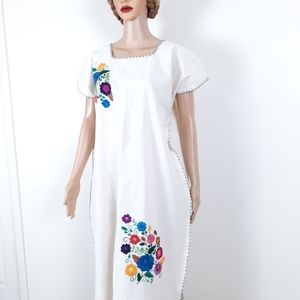 Handmade, hand Embroidered cotton dress.